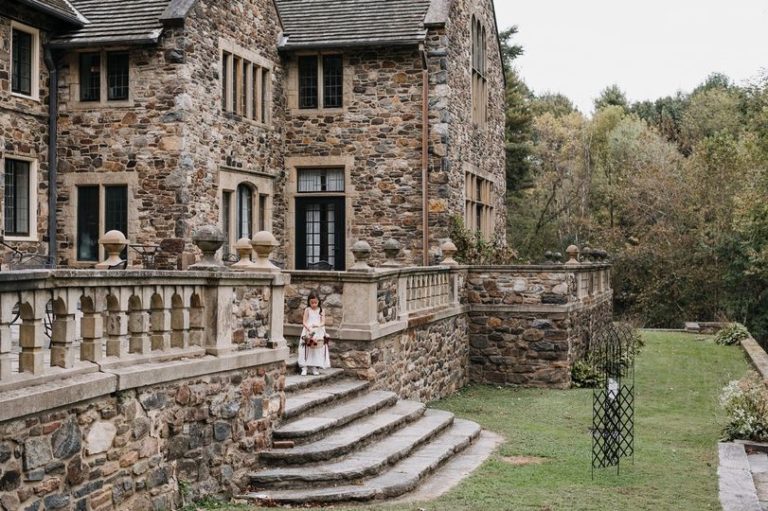 The Patio at Archmere Academy Wedding Venue